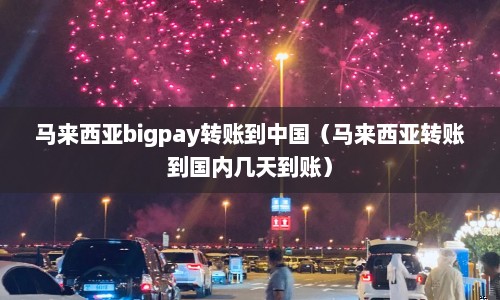 马来西亚bigpay转账到中国（马来西亚转账到国内几天到账）