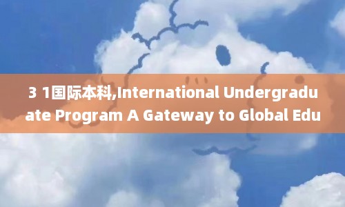 3 1国际本科,International Undergraduate Program A Gateway to Global Education and Career Opportunities