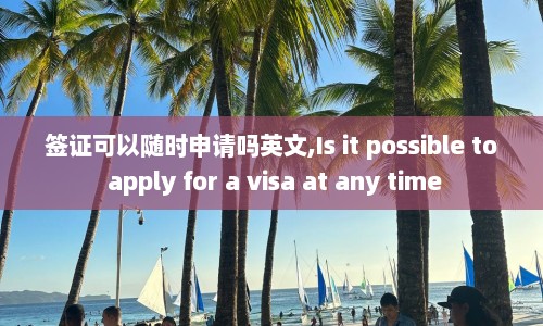 签证可以随时申请吗英文,Is it possible to apply for a visa at any time
