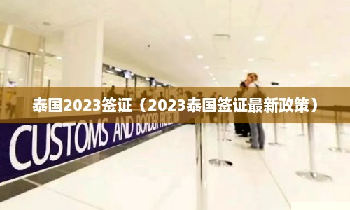 泰国2023签证（2023泰国签证最新政策）  第1张