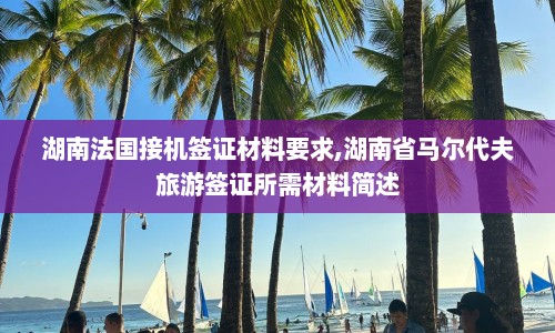 湖南法国接机签证材料要求,湖南省马尔代夫旅游签证所需材料简述