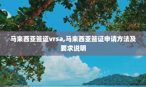 马来西亚签证vrsa,马来西亚签证申请方法及要求说明