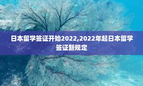 日本留学签证开始2022,2022年起日本留学签证新规定