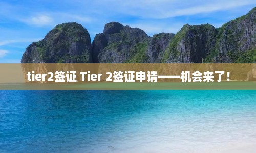 tier2签证 Tier 2签证申请——机会来了！