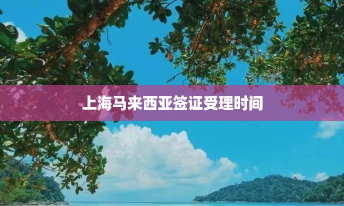 上海马来西亚签证受理时间