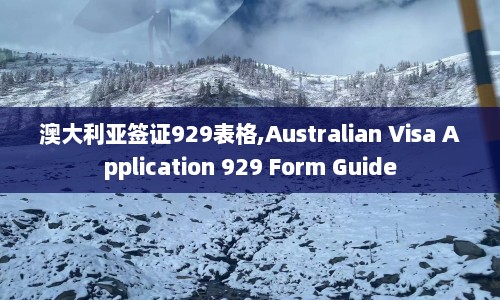 澳大利亚签证929表格,Australian Visa Application 929 Form Guide  第1张